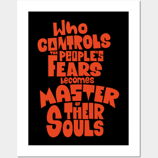 Masters of the Soul: Unveiling the Impact of Fear on Society Posters and Art